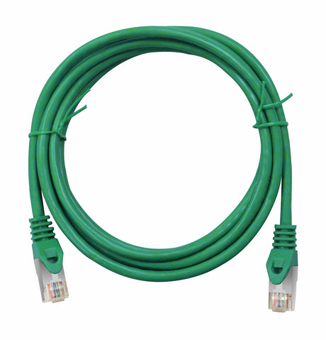 Patchkabel RJ45 geschirmt Cat.6a 10GB, LS0H, grün,  1,0m