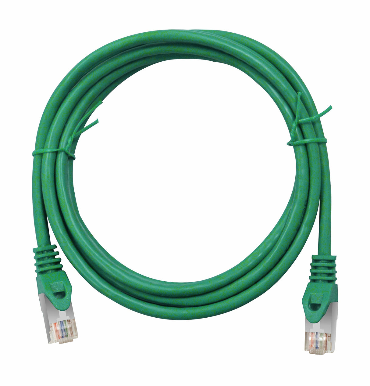 Patchkabel RJ45 geschirmt Cat.6a 10GB, LS0H, grün,  2,0m