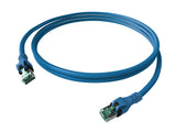 DualBoot PushPull Patchkabel, Cat.6a, geschirmt, blau, 5,0m