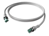 DualBoot PushPull Patchkabel, Cat.6a, geschirmt, grau, 7,5m