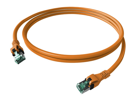 DualBoot PushPull Patchkabel, Cat.6a, geschirmt, orange, 10m