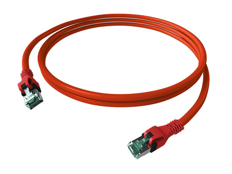 DualBoot PushPull Patchkabel, Cat.6a, geschirmt, rot, 7,5m
