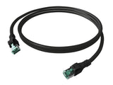 DualBoot PushPull Patchkabel, Cat.6a, geschirmt, schwarz, 1m