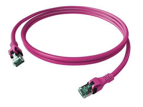 DualBoot PushPull Patchkabel, Cat.6a, geschirmt, Violett, 5m