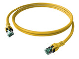 DualBoot PushPull Patchkabel, Cat.6a, geschirmt, gelb, 2,0m