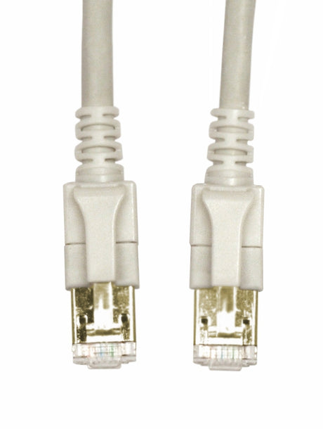 LED Patchkabel RJ45 geschirmt Cat.6a 10GB, LS0H, grau, 3,0m