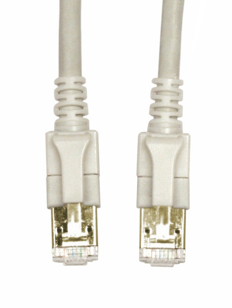 LED Patchkabel RJ45 geschirmt Cat.6a 10GB, LS0H, grau, 10,0m