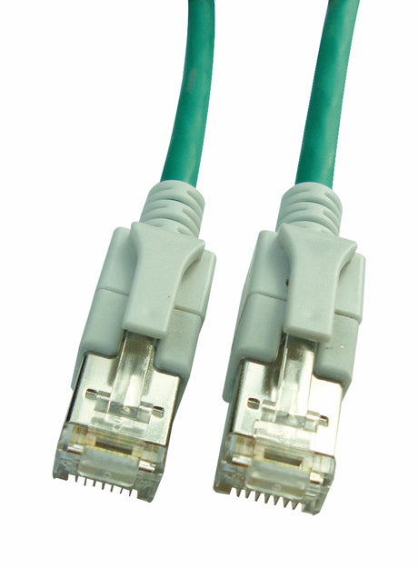 LED Patchkabel RJ45 geschirmt Cat.6a 10GB, LS0H, grün, 2,0m