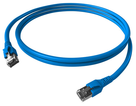 Patchkabel RJ45 geschirmt Cat.6a 10GB, LS0H, blau,  5,0m