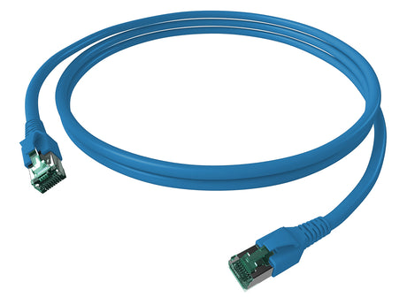 Patchkabel RJ45 geschirmt Cat.6a 10GB, LS0H, blau,  7,5m