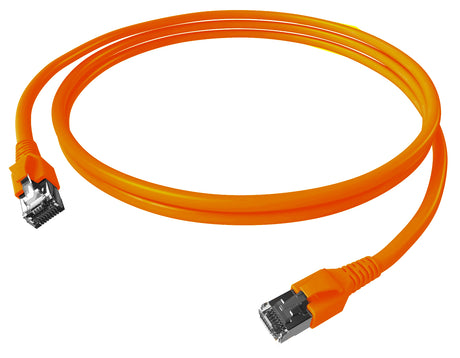 Patchkabel RJ45 geschirmt Cat.6a 10GB, LS0H, orange,  7,0m