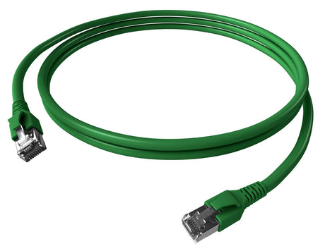 Patchkabel RJ45 geschirmt Cat.6a 10GB, LS0H, grün,  3,0m