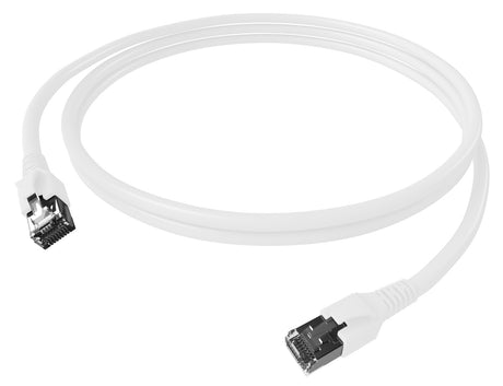 Patchkabel RJ45 geschirmt Cat.6a 10GB, LS0H, weiß,  1,0m