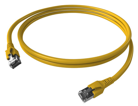 Patchkabel RJ45 geschirmt Cat.6a 10GB, LS0H, gelb, 10,0m