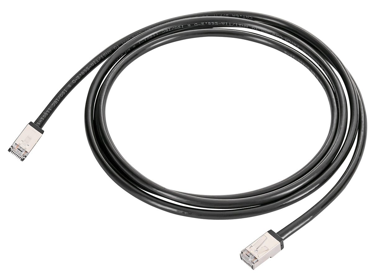Patchkabel RJ45 geschirmt Cat.6a, PE OUTDOOR, schwarz, 10,0m