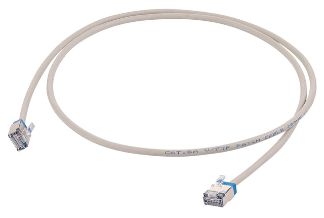 SLIM Rund Patchkabel U/FTP Cat.6a, AWG32, LS0H, grau, 5,0m