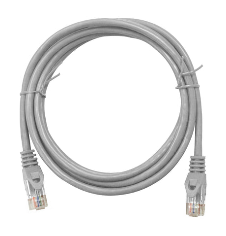 Patchkabel RJ45 ungeschirmt Cat.6, PVC, grau,10,0m