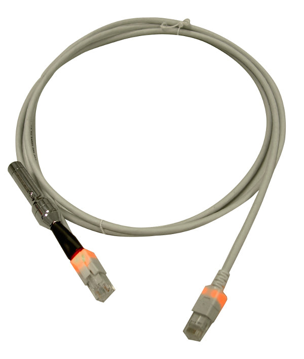 LED Patchkabel RJ45 ungeschirmt Cat.6, LS0H, grau, 15,0m