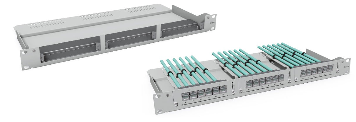 Modulträger 19" 1HE, 7TE für bis zu 3x Einschubmodule