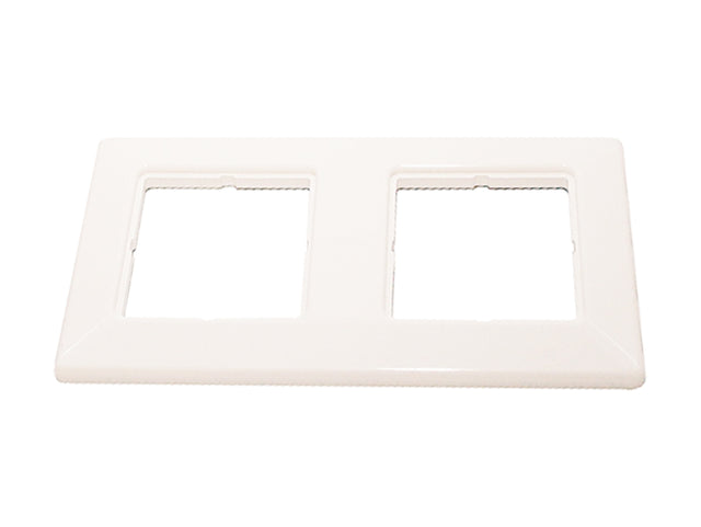 Foto: Abdeckrahmen 150x80mm 2-fach für Modulaufnahme weiß RAL 9010