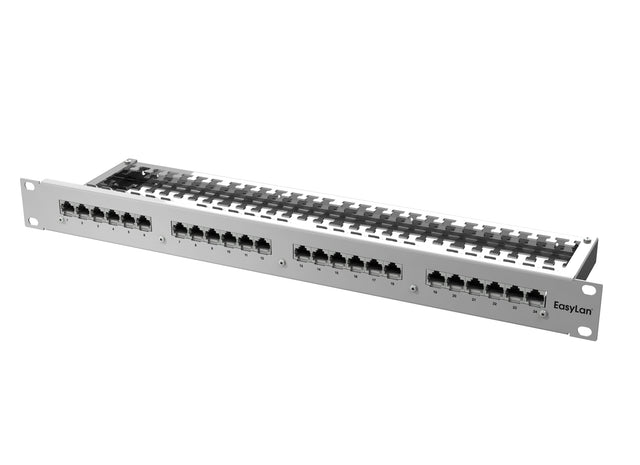 preLink RZ-Panel 19" 1HE 24x RJ45 Cat.6a, AWG 24-22