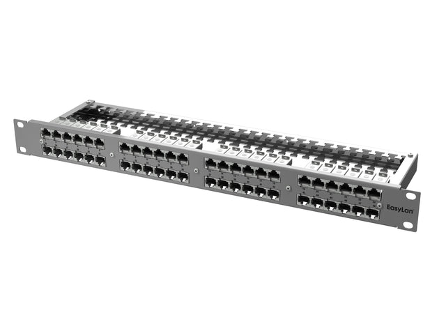 preLink RZ-Panel 19" 1HE 48x RJ45 Cat.6a, AWG 24-22