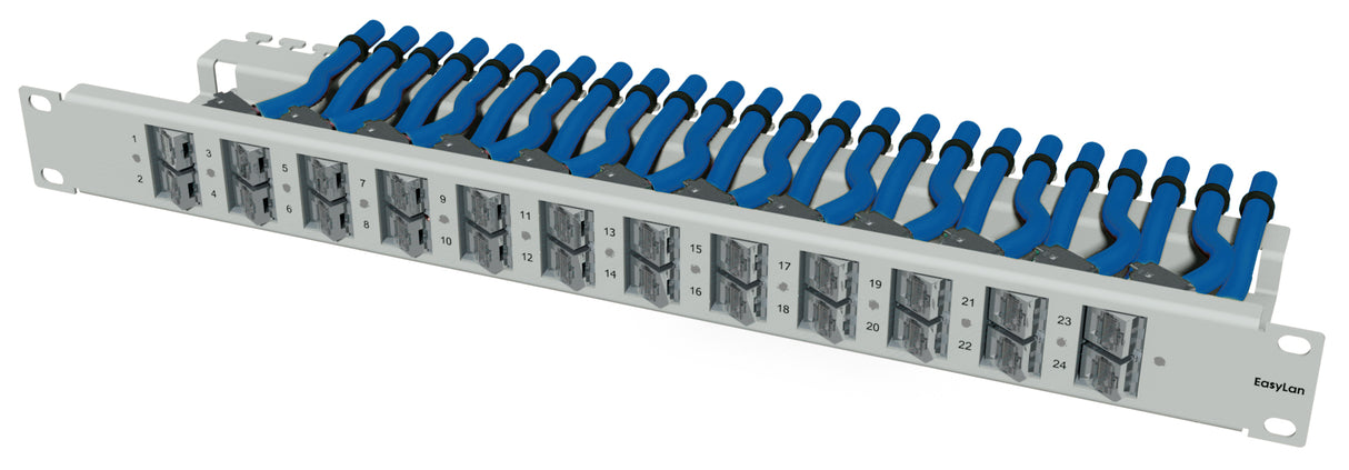 preLink/fixLink Winkelpanel 1HE, 19", Variante 2