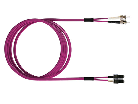 LWL Patchkabel Premium, Duplex, SCD/ST, G50/125 OM4, 2m