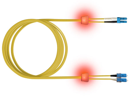 LWL LED Patchkabel Duplex, LCD/SCD, E09/125, OS2, 7,5m