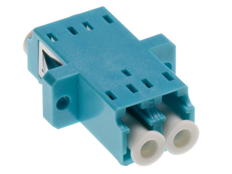 Standard LC-Duplex Kupplung MM Polymer Hülse aqua
