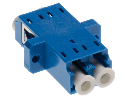 Standard LC-Duplex Kupplung SM Polymer Keramik Hülse blau