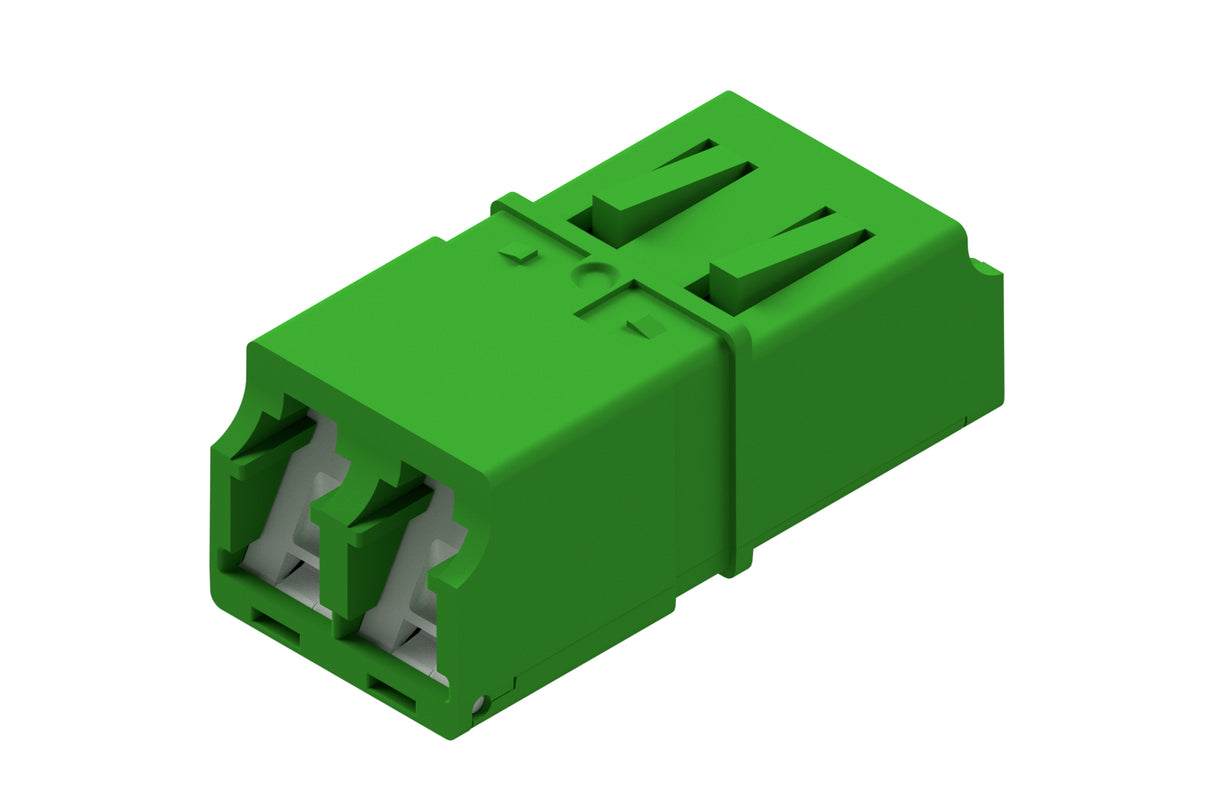 LWL Kupplung LC/APC-Duplex, Kunststoff, OS2, Keramik