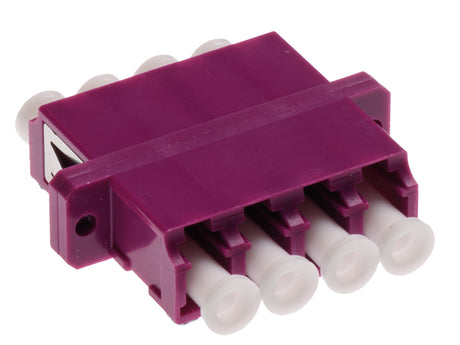Standard LC-Quad Kupplung MM Polymer Hülse Violett