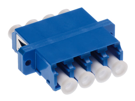 Standard LC-Quad Kupplung SM Polymer Hülse blau
