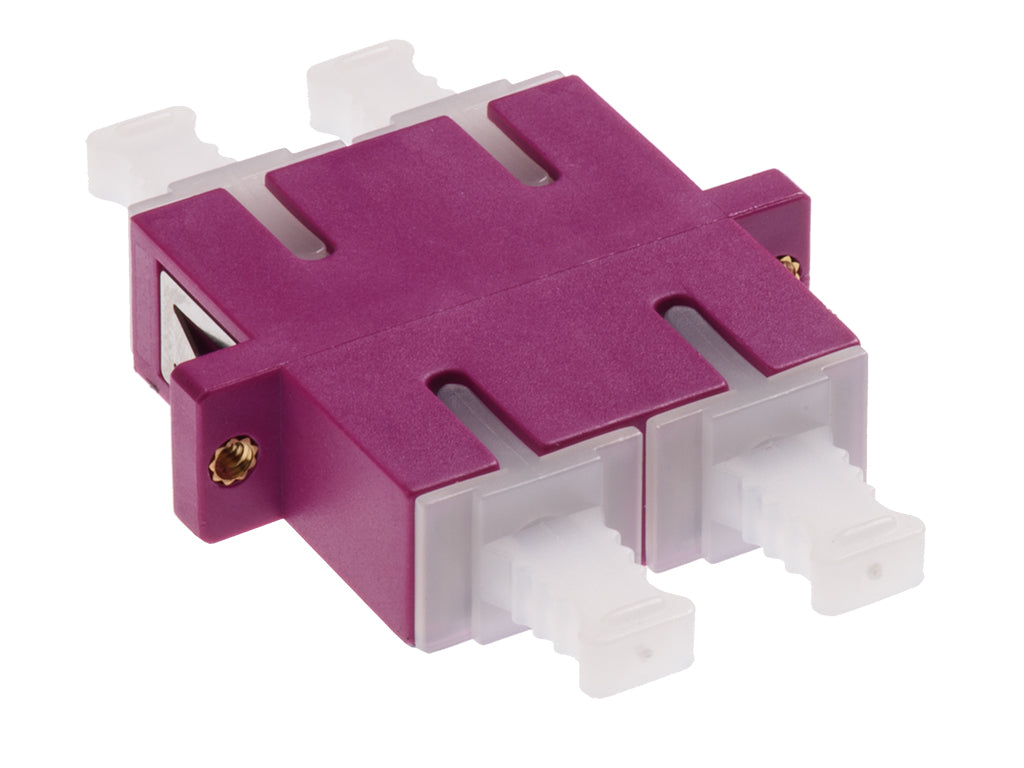 LWL Kupplung SC-Duplex, Kunststoff, OM4, phBr, Flansch