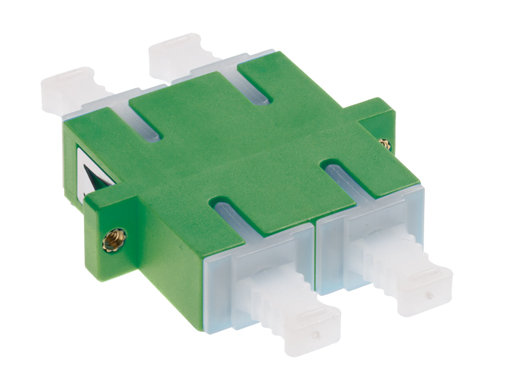LWL Kupplung SC/APC-Duplex, Kunststoff, OS2, Keramik,Flansch