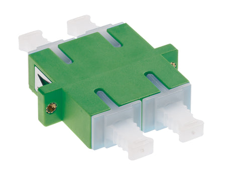 LWL Kupplung SC/APC-Duplex, Kunststoff, OS2, Keramik,Flansch