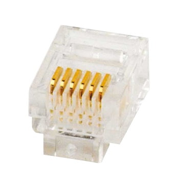 RJ12 Stecker zum Crimpen, ungeschirmt 6/6, Telefon
