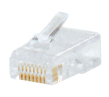 RJ45 Stecker zum Crimpen, ungeschirmt, Cat.5e / Telefon
