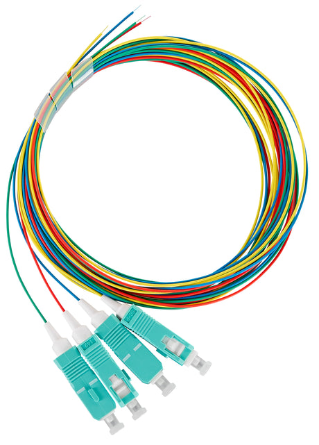 Foto: LWL Pigtail SC, 50/125µm OM3, 2,0m, Easy Strip, 4Stk