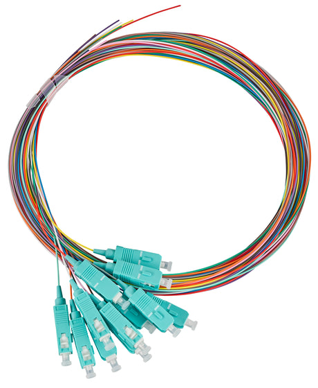 Foto: LWL Pigtail SC, 50/125µm OM3, 2,0m, Easy Strip, 12Stk