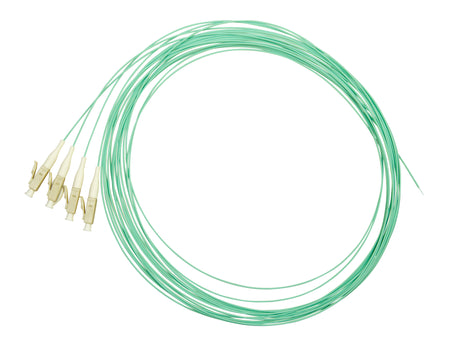 Foto: LWL Pigtail LC, 50/125µm OM3, 2,0m, Easy Strip, aqua, 4Stk