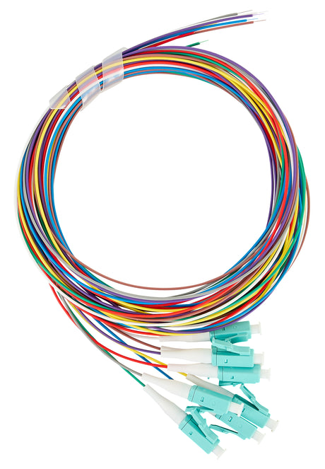 Foto: LWL Pigtail LC, 50/125µm OM3, 2,0m, Easy Strip, 8Stk