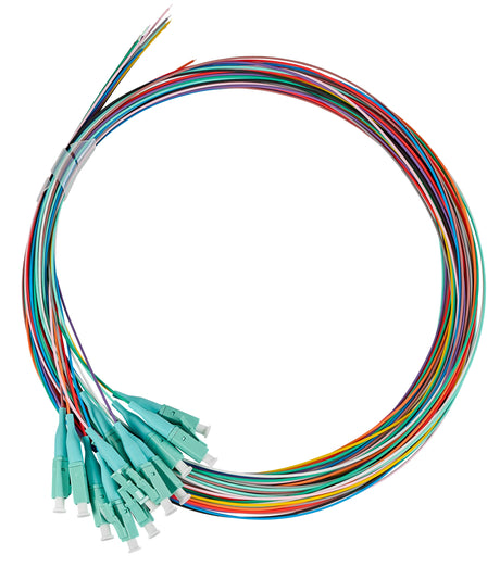 Foto: LWL Pigtail LC, 50/125µm OM3, 2,0m, Easy Strip, 12Stk