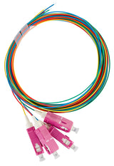 Foto: LWL Pigtail SC, 50/125µm OM4, 2,0m, Easy Strip, 4Stk