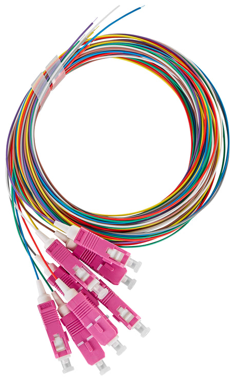 Foto: LWL Pigtail SC, 50/125µm OM4, 2,0m, Easy Strip, 8Stk