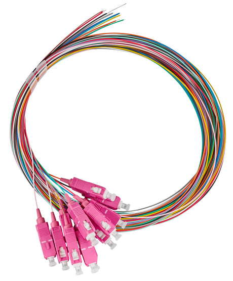Foto: LWL Pigtail SC, 50/125µm OM4, 2,0m, Easy Strip, 12Stk
