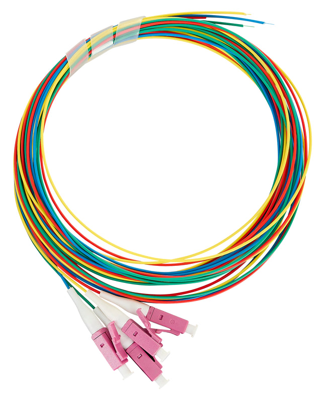 Foto: LWL Pigtail LC, 50/125µm OM4, 2,0m, Easy Strip, 4Stk