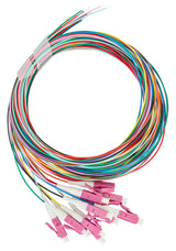 Foto: LWL Pigtail LC, 50/125µm OM4, 2,0m, Easy Strip, 12Stk