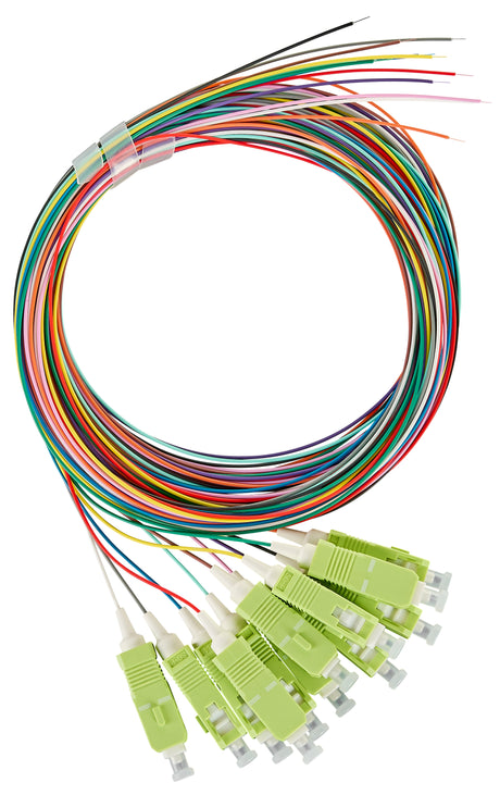 Foto: LWL Pigtail SC, 50/125µm OM5, 2,0m, Easy Strip, 12Stk